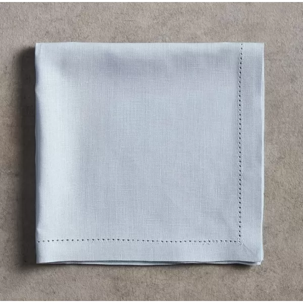 Maison d Hermine Placemats 100 Linen Decorative Cloth Place Mat Washable Dinner Placemat for Holiday Dinner Wedding Baby Shower amp Dining Avignon  Jet Stream Set of 420x20 Napkins Avignon  Niagara Mist