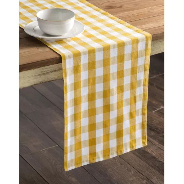 Maison d Hermine Tablerunner 100 Cotton 1450x108 Decorative Washable Table Runners for Dining Buffet Parties amp Camping Zealand  Atmosphere1450x108 Rosmalen  Nugget Gold