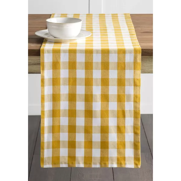 Maison d Hermine Tablerunner 100 Cotton 1450x108 Decorative Washable Table Runners for Dining Buffet Parties amp Camping Zealand  Atmosphere1450x108 Rosmalen  Nugget Gold