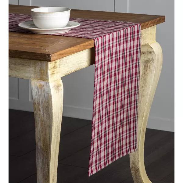 Maison d Hermine Tablerunner 100 Cotton 1450x108 Decorative Washable Table Runners for Dining Buffet Parties amp Camping Zealand  Atmosphere1450x108 Zealand  Red Plum