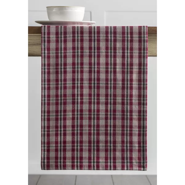 Maison d Hermine Tablerunner 100 Cotton 1450x108 Decorative Washable Table Runners for Dining Buffet Parties amp Camping Zealand  Atmosphere1450x108 Zealand  Red Plum