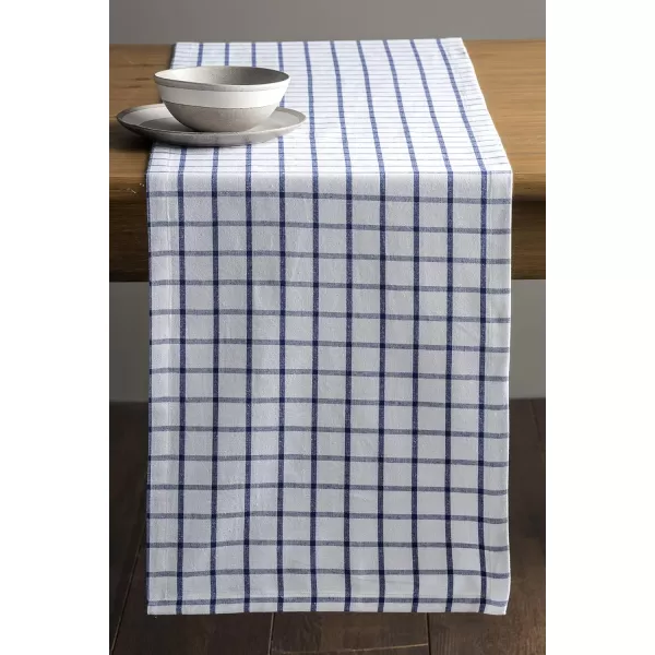 Maison d Hermine Tablerunner 100 Cotton 1450x108 Decorative Washable Table Runners for Dining Buffet Parties amp Camping Zealand  Atmosphere1450x108 Zuidholland  Blue Depths