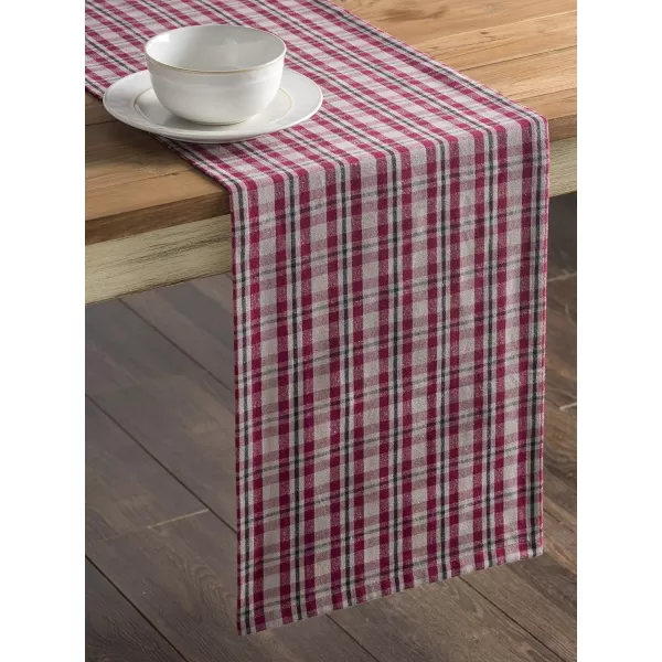 Maison d Hermine Tablerunner 100 Cotton 1450x108 Decorative Washable Table Runners for Dining Buffet Parties amp Camping Zealand  Atmosphere1450x108 Zealand  Red Plum