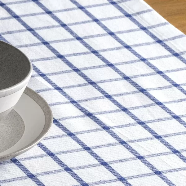 Maison d Hermine Tablerunner 100 Cotton 1450x108 Decorative Washable Table Runners for Dining Buffet Parties amp Camping Zealand  Atmosphere1450x108 Zuidholland  Blue Depths