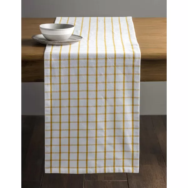 Maison d Hermine Tablerunner 100 Cotton 1450x108 Decorative Washable Table Runners for Dining Buffet Parties amp Camping Zealand  Atmosphere1450x108 Zuidholland  Nugget Gold