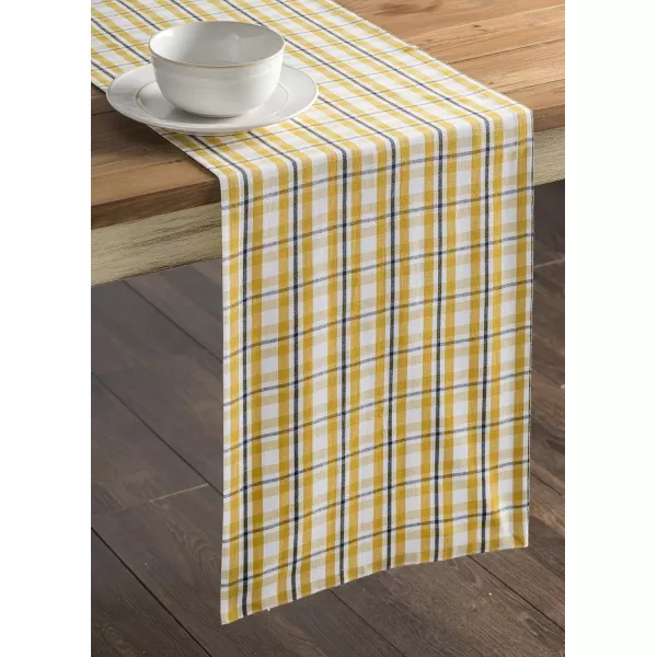 Maison d Hermine Tablerunner 100 Cotton 1450x108 Decorative Washable Table Runners for Dining Buffet Parties amp Camping Zealand  Atmosphere1450x72 Zealand  Nugget Gold