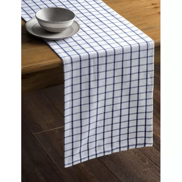 Maison d Hermine Tablerunner 100 Cotton 1450x108 Decorative Washable Table Runners for Dining Buffet Parties amp Camping Zealand  Atmosphere1450x72 Zuidholland  Blue Depths