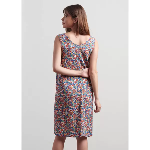 Masion d Hermine 100 Viscose Tunic Top Strap Top Strap Dress Tank Dress Tank Top Loungewear for WomenShort Tank Dress Fleur  Blue