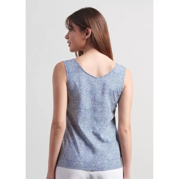 Masion d Hermine 100 Viscose Tunic Top Strap Top Strap Dress Tank Dress Tank Top Loungewear for WomenTank Top Fleur  Blue