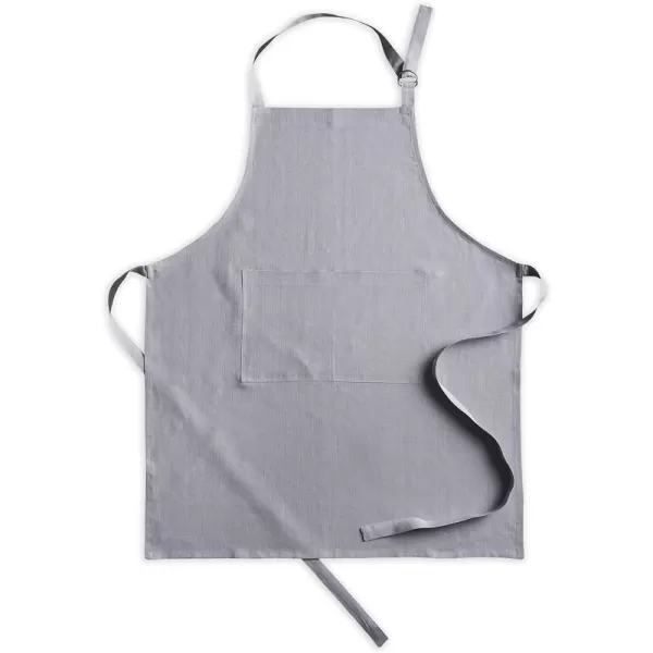 Maison d Hermine 100 Linen Kitchen Apron with an Adjustable Neck with Long Ties for Women Men ChefAvignon  Silver Sconce