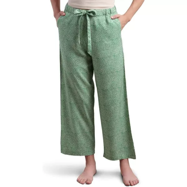 Maison d Hermine 100 Viscose Pants Skirts Shorts High Waist Loungewear for WomenPants Fleur  Green