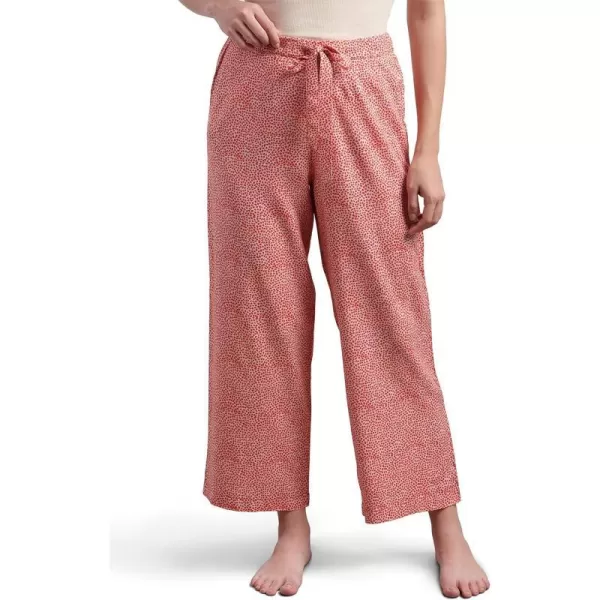 Maison d Hermine 100 Viscose Pants Skirts Shorts High Waist Loungewear for WomenPants Fleur  Red