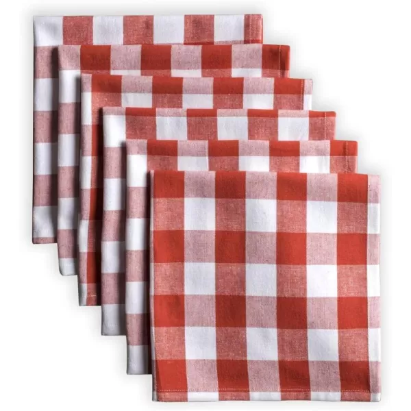 Maison d Hermine Napkin 100 Cotton 18 Inch x 18 Inch Dinner Napkins Decorative Washable Cloth Napkin Set of 6 for Dining Buffet Parties amp Camping Zealand  RhododendronRosmalen  Burnt Ochre