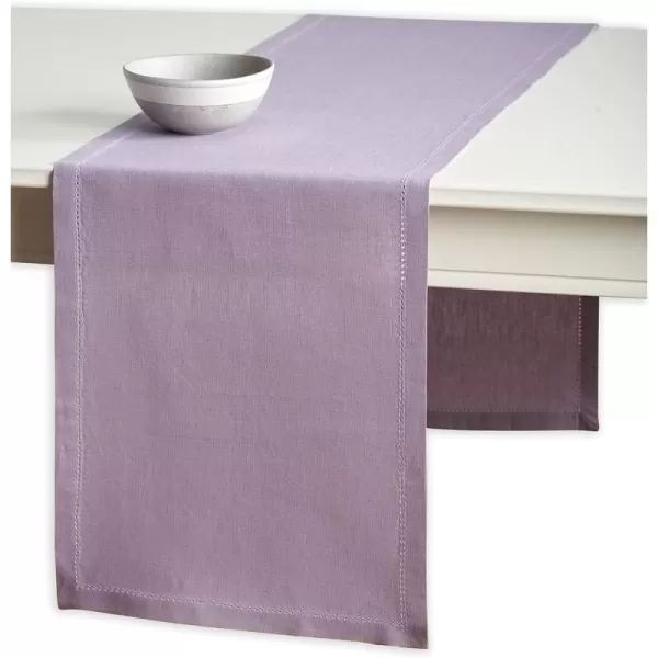 Maison d Hermine Placemats 100 Linen Decorative Cloth Place Mat Washable Dinner Placemat for Holiday Dinner Wedding Baby Shower amp Dining Avignon  Jet Stream Set of 414x48 Table Runner Avignon  Sea Fog