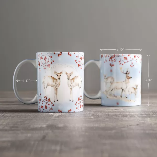 Maison d Hermine Coffee Mug with Handles Easy to Hold 12 Oz Fine Bone China Mug Pack of Two for Hot Beverages Cappuccino Cocoa Milk Other Liquid Office Botanical Fresh  Meadow24  Fairytale Forest