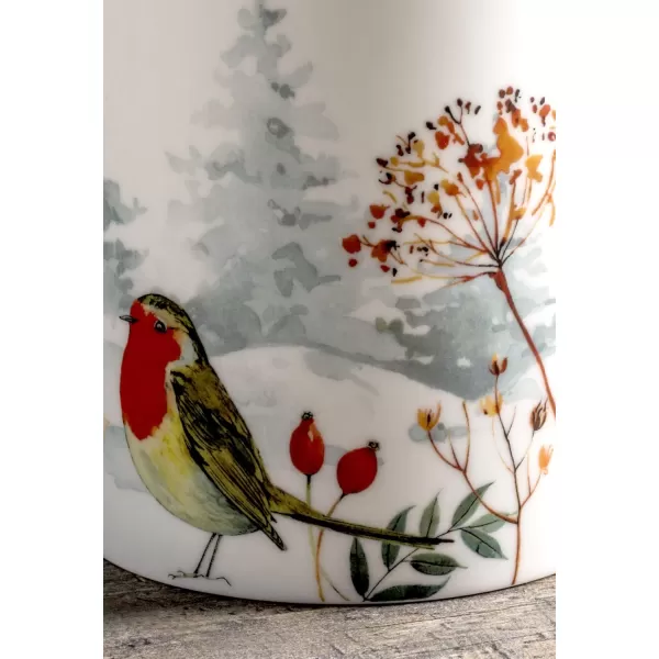 Maison d Hermine Coffee Mug with Handles Easy to Hold 12 Oz Fine Bone China Mug Pack of Two for Hot Beverages Cappuccino Cocoa Milk Other Liquid Office Botanical Fresh  Meadow03  Morzine  Chamonix