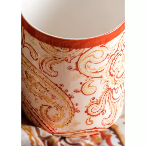 Maison d Hermine Coffee Mug with Handles Easy to Hold 12 Oz Fine Bone China Mug Pack of Two for Hot Beverages Cappuccino Cocoa Milk Other Liquid Office Botanical Fresh  Meadow25  Palatial Paisley