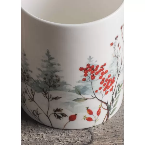 Maison d Hermine Coffee Mug with Handles Easy to Hold 12 Oz Fine Bone China Mug Pack of Two for Hot Beverages Cappuccino Cocoa Milk Other Liquid Office Botanical Fresh  Meadow03  Morzine