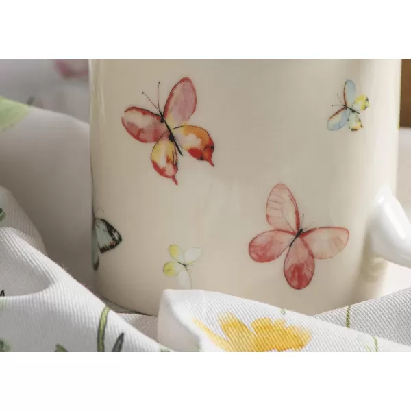 Maison d Hermine Coffee Mug with Handles Easy to Hold 15 Oz Fine Bone China Mug Pack of One for Hot Beverages Cappuccino Cocoa Milk Other Liquid Office Kelim  Last Days of Summer05  Botanical Fresh  Butterflies