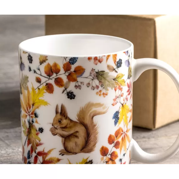 Maison d Hermine Coffee Mug with Handles Easy to Hold 15 Oz Fine Bone China Mug Pack of One for Hot Beverages Cappuccino Cocoa Milk Other Liquid Office Kelim  Last Days of Summer14  SousBois  Foret