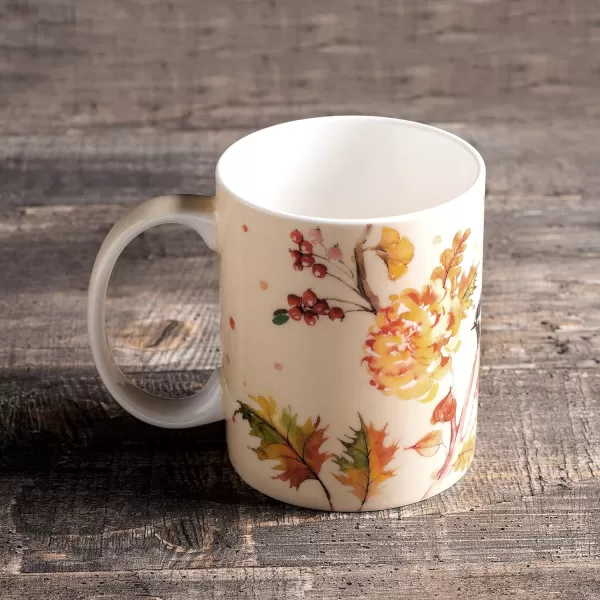 Maison d Hermine Coffee Mug with Handles Easy to Hold 15 Oz Fine Bone China Mug Pack of One for Hot Beverages Cappuccino Cocoa Milk Other Liquid Office Kelim  Last Days of Summer17  Kelim  Autumn Joy