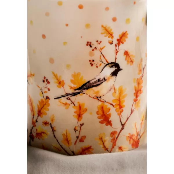 Maison d Hermine Coffee Mug with Handles Easy to Hold 15 Oz Fine Bone China Mug Pack of One for Hot Beverages Cappuccino Cocoa Milk Other Liquid Office Kelim  Last Days of Summer22  Oak Leaves  Jay  Friends