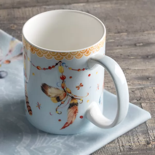 Maison d Hermine Coffee Mug with Handles Easy to Hold 15 Oz Fine Bone China Mug Pack of One for Hot Beverages Cappuccino Cocoa Milk Other Liquid Office Kelim  Last Days of Summer26  Ibiza  Festival