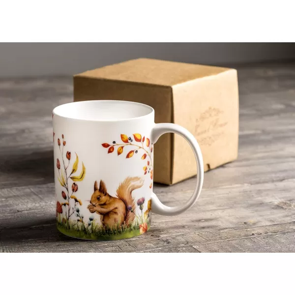 Maison d Hermine Coffee Mug with Handles Easy to Hold 15 Oz Fine Bone China Mug Pack of One for Hot Beverages Cappuccino Cocoa Milk Other Liquid Office Kelim  Last Days of Summer14  SousBois