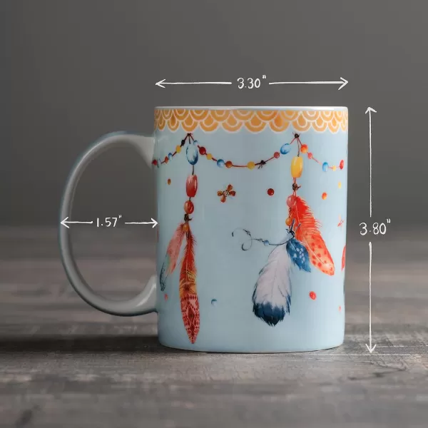 Maison d Hermine Coffee Mug with Handles Easy to Hold 15 Oz Fine Bone China Mug Pack of One for Hot Beverages Cappuccino Cocoa Milk Other Liquid Office Kelim  Last Days of Summer26  Ibiza  Festival