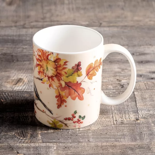 Maison d Hermine Coffee Mug with Handles Easy to Hold 15 Oz Fine Bone China Mug Pack of One for Hot Beverages Cappuccino Cocoa Milk Other Liquid Office Kelim  Last Days of Summer17  Kelim  Autumn Joy