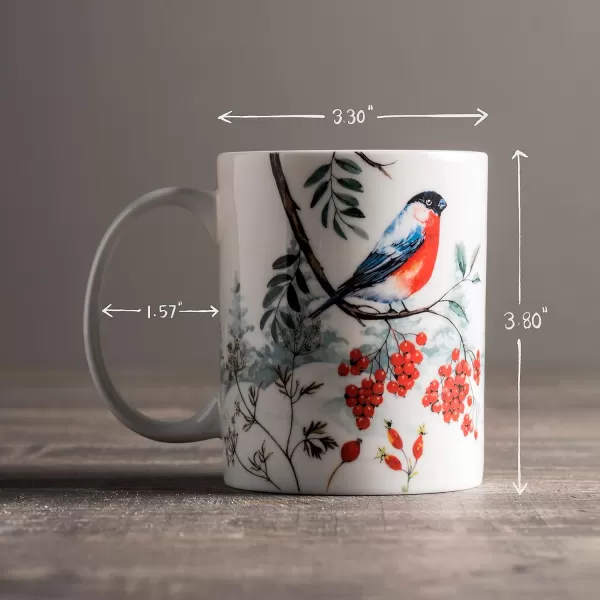 Maison d Hermine Coffee Mug with Handles Easy to Hold 15 Oz Fine Bone China Mug Pack of One for Hot Beverages Cappuccino Cocoa Milk Other Liquid Office Kelim  Last Days of Summer03  Morzine
