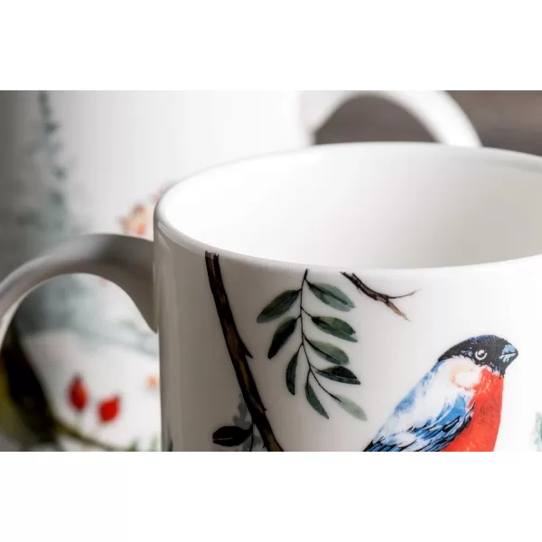 Maison d Hermine Coffee Mug with Handles Easy to Hold 15 Oz Fine Bone China Mug Pack of One for Hot Beverages Cappuccino Cocoa Milk Other Liquid Office Kelim  Last Days of Summer03  Morzine
