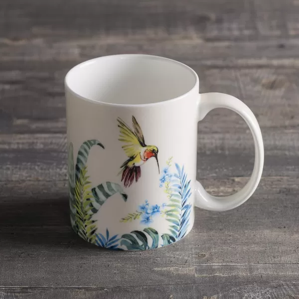 Maison d Hermine Coffee Mug with Handles Easy to Hold 15 Oz Fine Bone China Mug Pack of One for Hot Beverages Cappuccino Cocoa Milk Other Liquid Office Kelim  Last Days of Summer12  Tropiques  Humming Bird