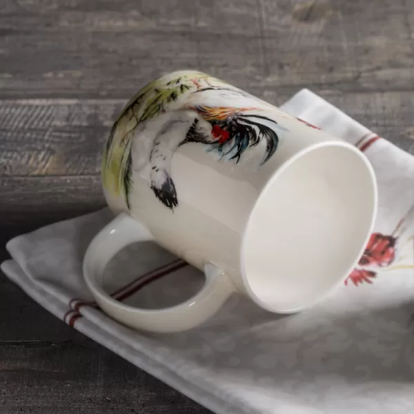 Maison d Hermine Coffee Mug with Handles Easy to Hold 15 Oz Fine Bone China Mug Pack of One for Hot Beverages Cappuccino Cocoa Milk Other Liquid Office Kelim  Last Days of Summer08  Campagne  Basse Cour