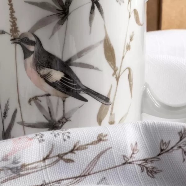Maison d Hermine Coffee Mug with Handles Easy to Hold 15 Oz Fine Bone China Mug Pack of One for Hot Beverages Cappuccino Cocoa Milk Other Liquid Office Kelim  Last Days of Summer19  Meadow Florals  Perfect Pasture