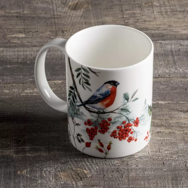 Maison d Hermine Coffee Mug with Handles Easy to Hold 15 Oz Fine Bone China Mug Pack of One for Hot Beverages Cappuccino Cocoa Milk Other Liquid Office Kelim  Last Days of Summer03  Morzine
