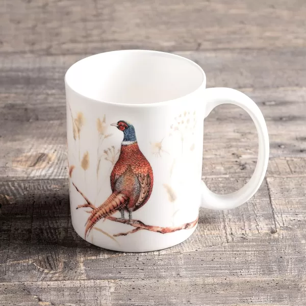Maison d Hermine Coffee Mug with Handles Easy to Hold 15 Oz Fine Bone China Mug Pack of One for Hot Beverages Cappuccino Cocoa Milk Other Liquid Office Kelim  Last Days of Summer20  Faisan DAutomne  Matin DAutomne