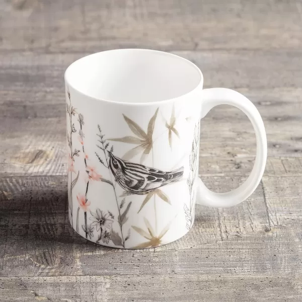 Maison d Hermine Coffee Mug with Handles Easy to Hold 15 Oz Fine Bone China Mug Pack of One for Hot Beverages Cappuccino Cocoa Milk Other Liquid Office Kelim  Last Days of Summer19  Meadow Florals  Meadow Mornings