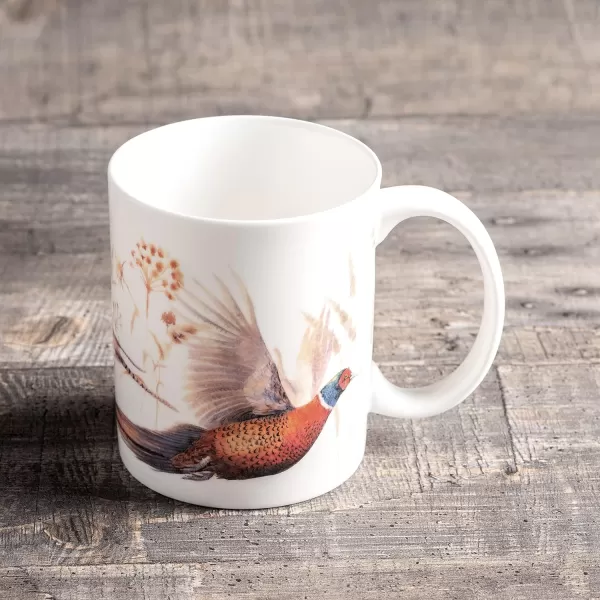 Maison d Hermine Coffee Mug with Handles Easy to Hold 15 Oz Fine Bone China Mug Pack of One for Hot Beverages Cappuccino Cocoa Milk Other Liquid Office Kelim  Last Days of Summer20  Faisan DAutomne  Vol libre