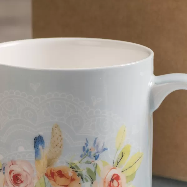 Maison d Hermine Coffee Mug with Handles Easy to Hold 15 Oz Fine Bone China Mug Pack of One for Hot Beverages Cappuccino Cocoa Milk Other Liquid Office Kelim  Last Days of Summer26  Ibiza  Boho