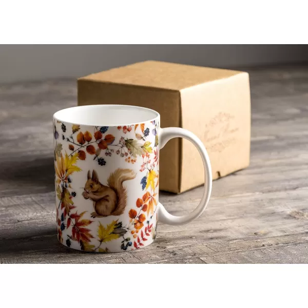 Maison d Hermine Coffee Mug with Handles Easy to Hold 15 Oz Fine Bone China Mug Pack of One for Hot Beverages Cappuccino Cocoa Milk Other Liquid Office Kelim  Last Days of Summer14  SousBois  Foret