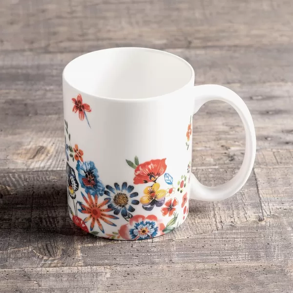 Maison d Hermine Coffee Mug with Handles Easy to Hold 15 Oz Fine Bone China Mug Pack of One for Hot Beverages Cappuccino Cocoa Milk Other Liquid Office Kelim  Last Days of Summer16  Happy Florals  High Summer  Its Summer