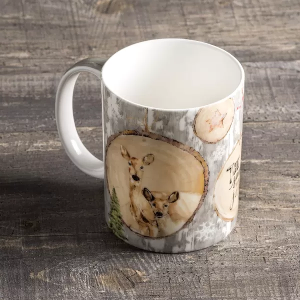 Maison d Hermine Coffee Mug with Handles Easy to Hold 15 Oz Fine Bone China Mug Pack of One for Hot Beverages Cappuccino Cocoa Milk Other Liquid Office Kelim  Last Days of Summer27  Mountain Life  Winteralp