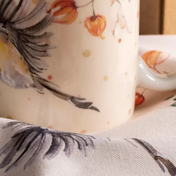Maison d Hermine Coffee Mug with Handles Easy to Hold 15 Oz Fine Bone China Mug Pack of One for Hot Beverages Cappuccino Cocoa Milk Other Liquid Office Kelim  Last Days of Summer17  Kelim  Last Days of Summer