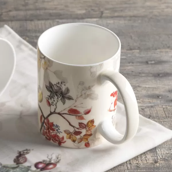 Maison d Hermine Coffee Mug with Handles Easy to Hold 15 Oz Fine Bone China Mug Pack of One for Hot Beverages Cappuccino Cocoa Milk Other Liquid Office Kelim  Last Days of Summer06  Equinoxe  Beige  Passerine