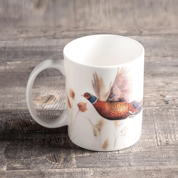 Maison d Hermine Coffee Mug with Handles Easy to Hold 15 Oz Fine Bone China Mug Pack of One for Hot Beverages Cappuccino Cocoa Milk Other Liquid Office Kelim  Last Days of Summer20  Faisan DAutomne  Vol libre