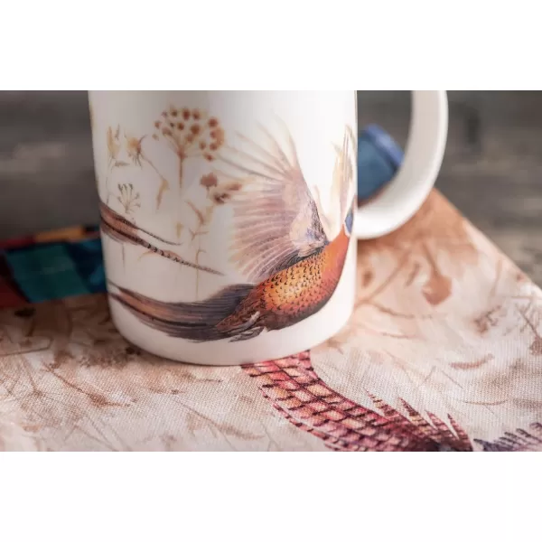 Maison d Hermine Coffee Mug with Handles Easy to Hold 15 Oz Fine Bone China Mug Pack of One for Hot Beverages Cappuccino Cocoa Milk Other Liquid Office Kelim  Last Days of Summer20  Faisan DAutomne  Vol libre