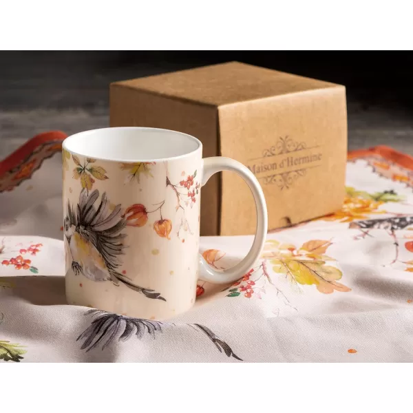 Maison d Hermine Coffee Mug with Handles Easy to Hold 15 Oz Fine Bone China Mug Pack of One for Hot Beverages Cappuccino Cocoa Milk Other Liquid Office Kelim  Last Days of Summer17  Kelim  Last Days of Summer