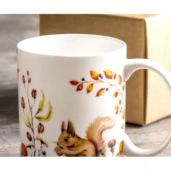 Maison d Hermine Coffee Mug with Handles Easy to Hold 15 Oz Fine Bone China Mug Pack of One for Hot Beverages Cappuccino Cocoa Milk Other Liquid Office Kelim  Last Days of Summer14  SousBois