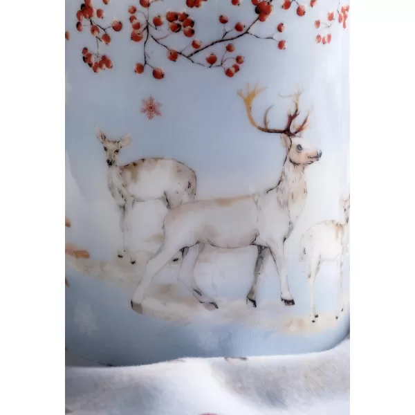 Maison d Hermine Coffee Mug with Handles Easy to Hold 15 Oz Fine Bone China Mug Pack of One for Hot Beverages Cappuccino Cocoa Milk Other Liquid Office Kelim  Last Days of Summer24  Fairytale Forest  Snow Stag